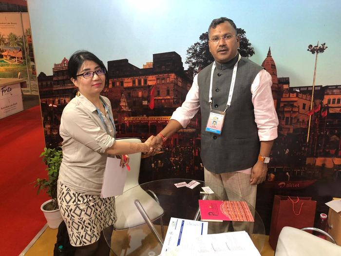 India Karni auf einer internationalen Tourismusmesse