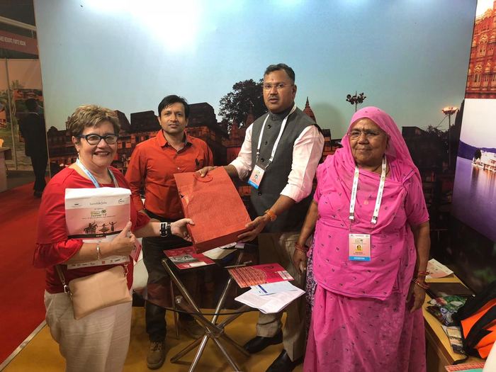 India Karni auf einer internationalen Tourismusmesse