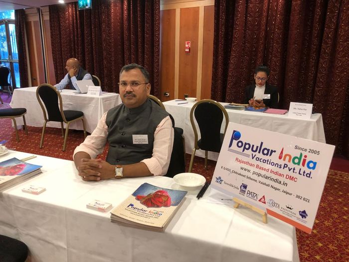 India Karni auf einer internationalen Tourismusmesse