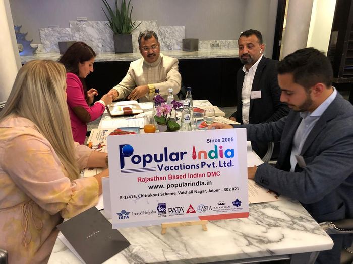 India Karni auf einer internationalen Tourismusmesse