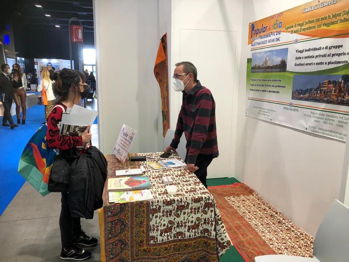 India Karni auf einer internationalen Tourismusmesse