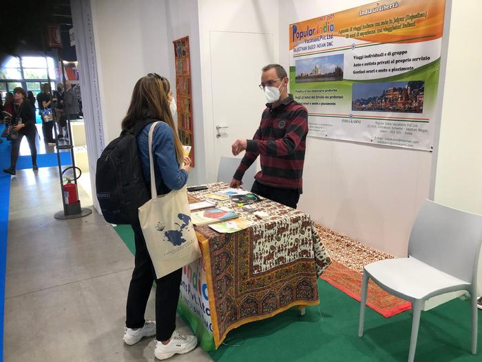 India Karni auf einer internationalen Tourismusmesse