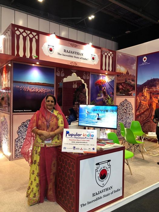 India Karni auf einer internationalen Tourismusmesse