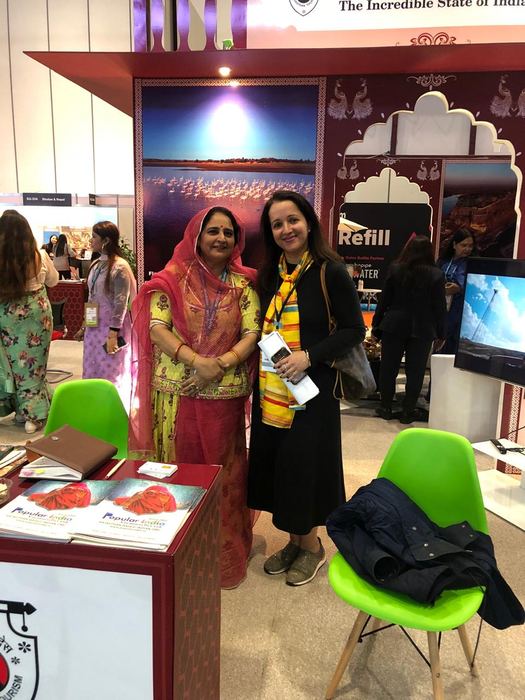 India Karni auf einer internationalen Tourismusmesse