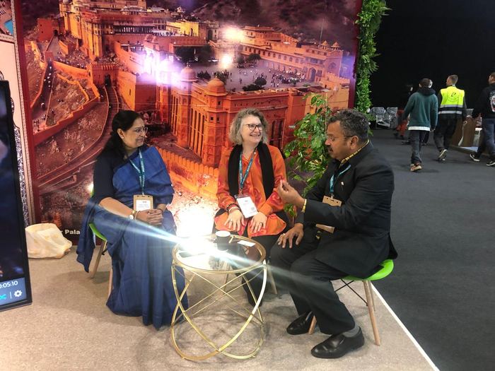 India Karni auf einer internationalen Tourismusmesse