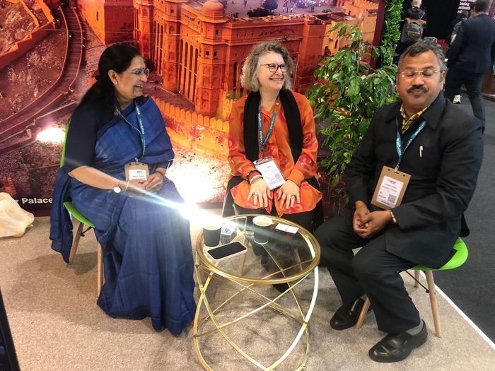 India Karni auf einer internationalen Tourismusmesse