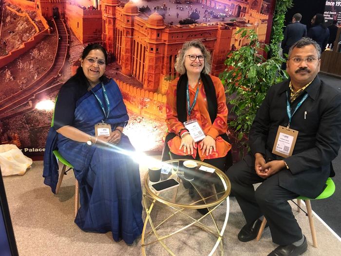 India Karni auf einer internationalen Tourismusmesse