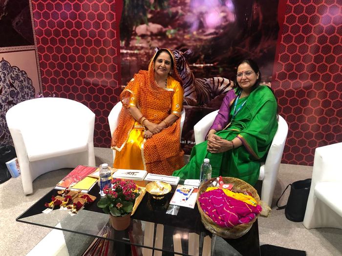 India Karni auf einer internationalen Tourismusmesse