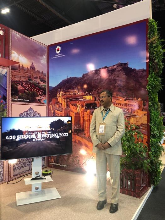 India Karni auf einer internationalen Tourismusmesse