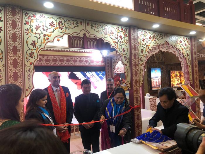 India Karni auf einer internationalen Tourismusmesse